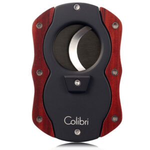 Colibri Cut Wood Cigar Cutter – Black and Redwood