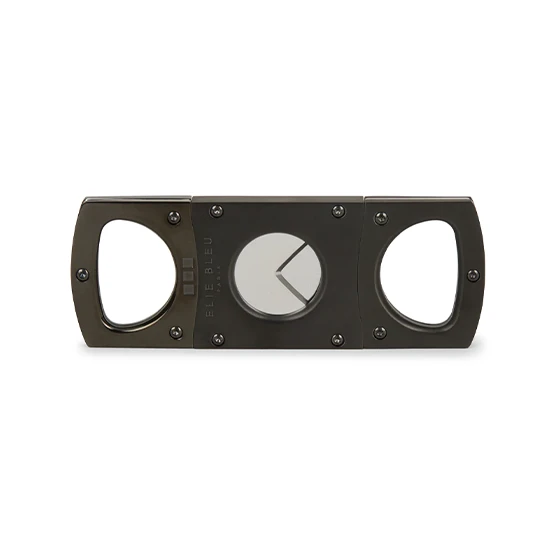 Elie Bleu Double Blade Cigar Cutter – Stainless Steel/ Black Resin