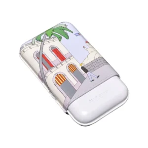 Elie Bleu Leather Cigar Case Casa Cubana No.2 – 3 Robusto