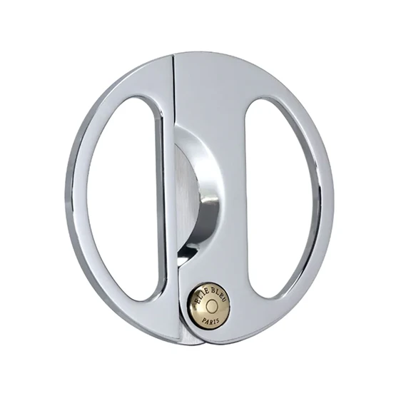 Elie Bleu Round Cigar Cutter – Polished Handles/Gold Button