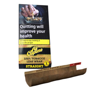 Al Capone Straight 100% Tobacco Leaf Wrap – Single Pack