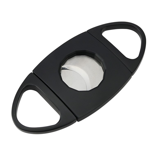 BLD Double Finger Double Blades Oval Cigar Cutter – Black