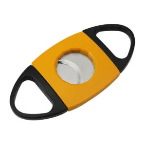BLD Double Finger Double Blades Oval Cigar Cutter – Yellow/Black