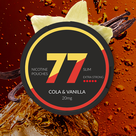 77 Nicotine Pouches Cola & Vanilla 20mg – Single Tin
