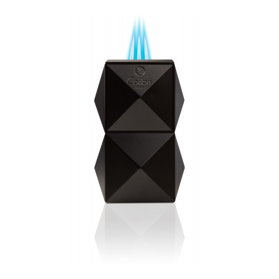 Colibri Quasar Table Triple Jet Flame Cigar Lighter – Black