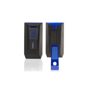 Colibri Slide Double Jet Flame Cigar Lighter – Black & Blue