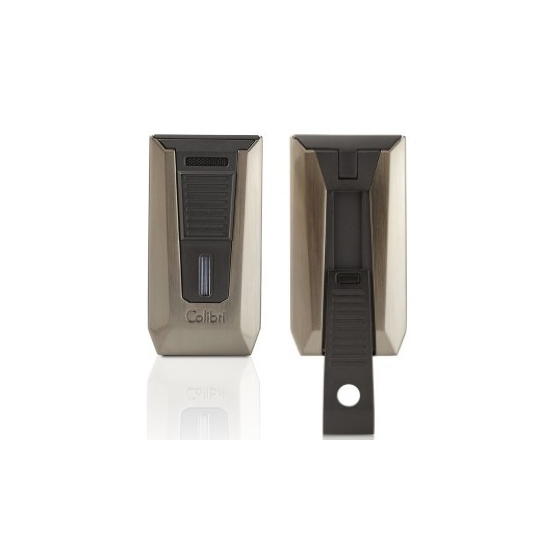 Colibri Slide Double Jet Flame Cigar Lighter – Gunmetal & Matte Black