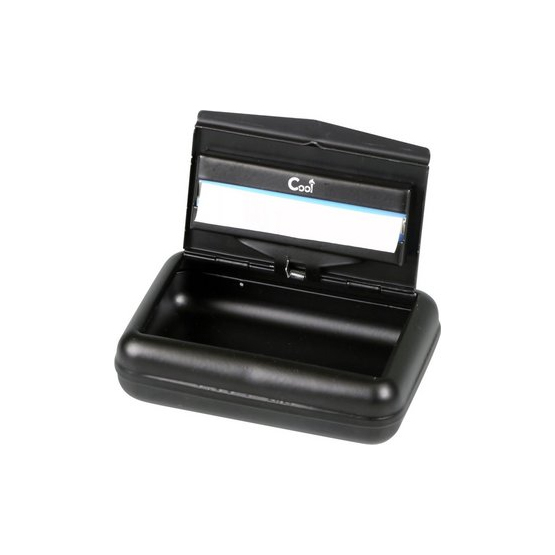 Cool Matt Black Tobacco Tin with Papers Holder - Image 2