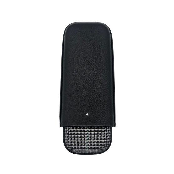 Dunhill White Spot Highland 9 Cigar Case (2 Robusto) – Limited Edition Black and White