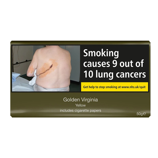Golden Virginia Bright Yellow Hand Rolling Tobacco 50g – Single Pack