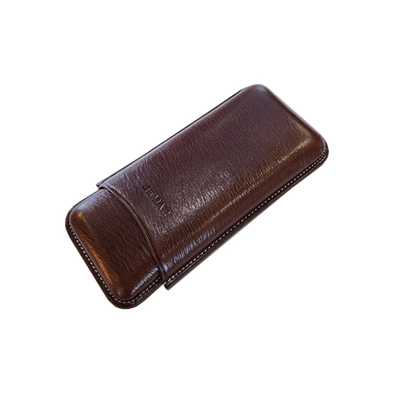 Jemar Brown Leather Cigar Case – 3 Corona - Image 2