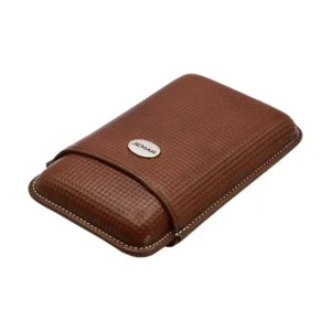 Jemar Brown with Metal Badge Leather Cigar Case – 3 Robusto
