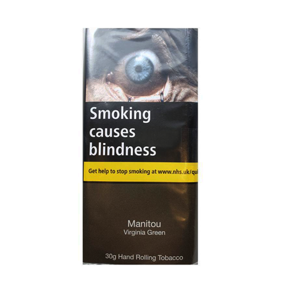 Manitou Virginia Green Additive Free Hand Rolling Tobacco 30g – Single Pack