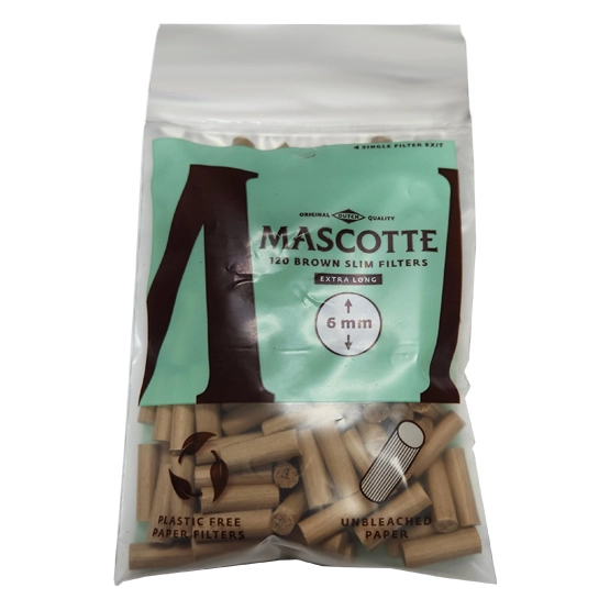Mascotte Brown Unbleached Slim Filters – Single Bag
