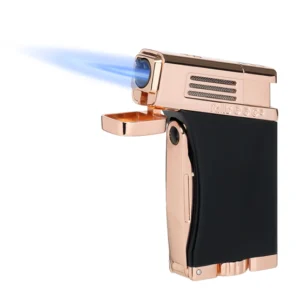Palio Pro Scorpius Single Torch Cigar Lighter – Black & Rose Gold