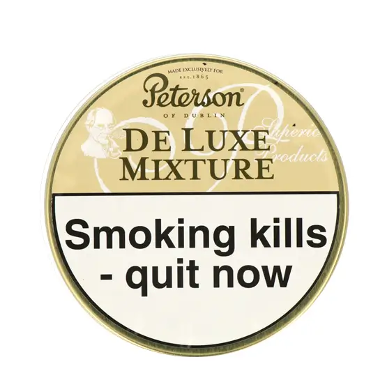 Peterson De Luxe Mixture Pipe Tobacco 50g – Single Tin