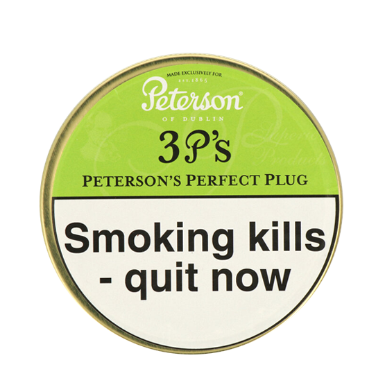 Peterson 3P’s (Perfect Plug) Pipe Tobacco 50g – Single Tin