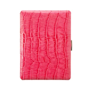 Tsubota Pearl Cosmos Croco Cigarette Case – Pink