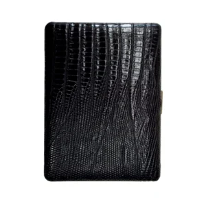Tsubota Pearl Cosmos Lizard Cigarette Case – Black