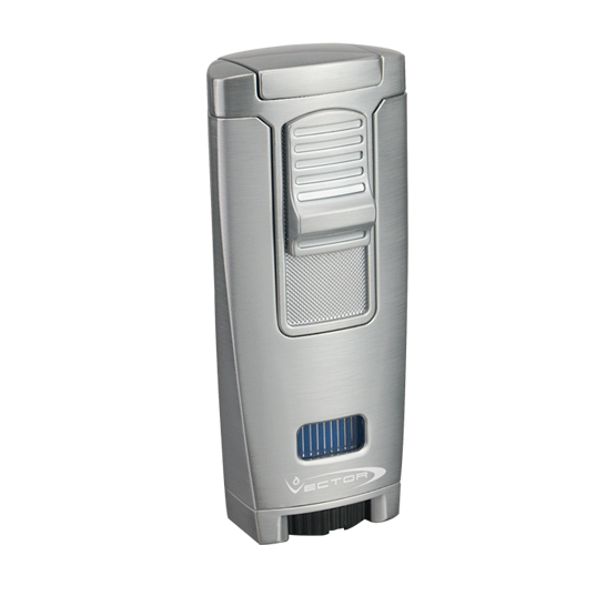 Vector Apex Triple Jet Flame Cigar Lighter – Chrome Satin