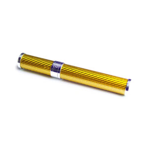 VSB Carbon Fibre Cigar Tube – Gloss Gold & Stainless Steel